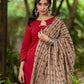Deep Maroon Cotton Kurta with Subtle Front Button Detail