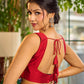 Classic Bottle Green Cotton Saree with Contrast Maroon Border & Hand Painted Pen Kalamkari Pallu