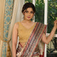 Graceful floral printed saree with intricate border, ideal for weddings and celebrations