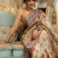 Graceful floral printed saree with intricate border, ideal for weddings and celebrations