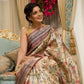 Graceful floral printed saree with intricate border, ideal for weddings and celebrations