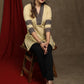 Elegant ochre yellow cotton tunic with ajrakh combination