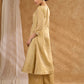 Subtle golden tissue A line kurta Tissue pant optional