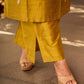 Timeless Mustard Cotton Silk Kurta with Graceful Chikankari Hand Embroidery
