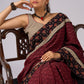 Elegant Ikat & Ajrakh fusion cotton saree