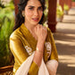 Timeless Mustard Cotton Silk Kurta with Graceful Chikankari Hand Embroidery