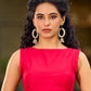Deep Pink Cotton Silk Sleeveless Blouse