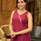 Magenta Muse Asymmetrical Dress with Crochet Lace Accents