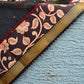 Vibrant Black Georgette Saree with Golden Zari Border & Kalamkari Floral Print Pallu & Border