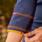 Contemporary Navy Cotton Kurta with Traditional Panel Thread Work