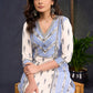 Simple-Blue-&-Grey-Cotton-Ikat-Combination-Kurta--Pant-Optional