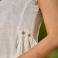 Elegant White Cotton Kurta with Easy Gathered Fit