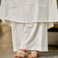 Elegant White Cotton Kurta with Easy Gathered Fit
