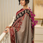 Maroon magic in bold paisley hand block prints on cotton saree