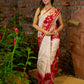 Pure silk masterpiece saree with statement fish patterns
