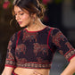 Black Cotton Pichwai Printed Ajrakh Blouse