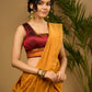 Stylist maroon khun sleeveless blouse - Optional Plain Saree