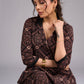 Black Beauty Ajrakh Cotton Dress with Collar