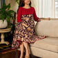 Black and Maroon Elegant Kalamkari Dress with pintuck detailing and flowing bias-cut silhouette.