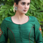 Green Cotton Silk Blouse with Kutch Embroidered Patch