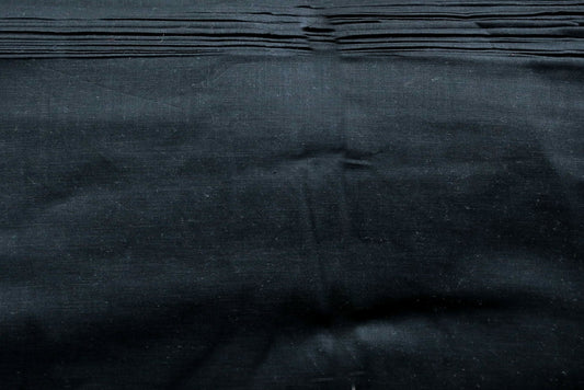 Plain Black Pure Cotton Slub Fabric