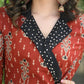 Stylish Cotton Printed Hand Embroidered Kurta -Pant Optional