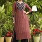 Exclusive Straight Cut Ajrakh Combination Kurti - Pant Optional