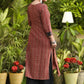 Exclusive Straight Cut Ajrakh Combination Kurti - Pant Optional
