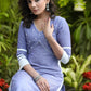 Classy Pure Cotton Lilac Kurta with Pearl Embellishment on Yoke and Matching Pant Set - Chiffon Dupatta Optional