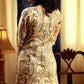 Madhubani printed layered jacket set with matching spaghetti top