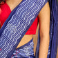 Bold Red Cotton Silk Sleeveless Sweetheart Neck Blouse