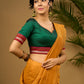 Traditional and evergreen green khun blouse - Optional Plain Saree