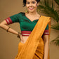 Traditional and evergreen green khun blouse - Optional Plain Saree