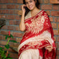 Pure silk masterpiece saree with statement fish patterns