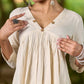 Classic Ivory Cotton Kurta with Subtle Gather Detailing