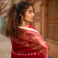 Blush Pink Art Silk Saree with Heritage Floral Print