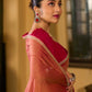 Warm Rust Saree with Fine Butti Embroidery and Classic Border Finish