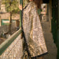 Traditional Black Art Silk Kalamkari Printed Saree with Detailed Pallu