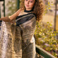 Traditional Black Art Silk Kalamkari Printed Saree with Detailed Pallu