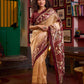 Deep Maroon Contemporary Printed Art Silk Saree