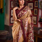 Deep Maroon Contemporary Printed Art Silk Saree