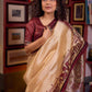 Deep Maroon Contemporary Printed Art Silk Saree