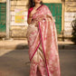 Classic Beige Art Silk Saree with Traditional Madhubani Print