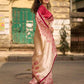 Classic Beige Art Silk Saree with Traditional Madhubani Print