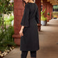 Stylish cotton printed kurta with contrast detailing and smart pocket-pant optional