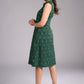 Ikat Emerald Green Cotton Sleeveless Dress