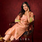 Graceful Peach-Green Combination Chanderi Kurta with Fine Embroidery