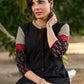 Timeless Black Kurta in Cotton with Ajrakh Accents on Yoke and Sleeves
