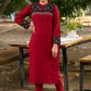Classic Maroon Cotton Kurta Featuring Subtle Ajrakh Accents