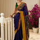 Exquisite Khun saree with hand-painted Kalamkari pallu and detailing